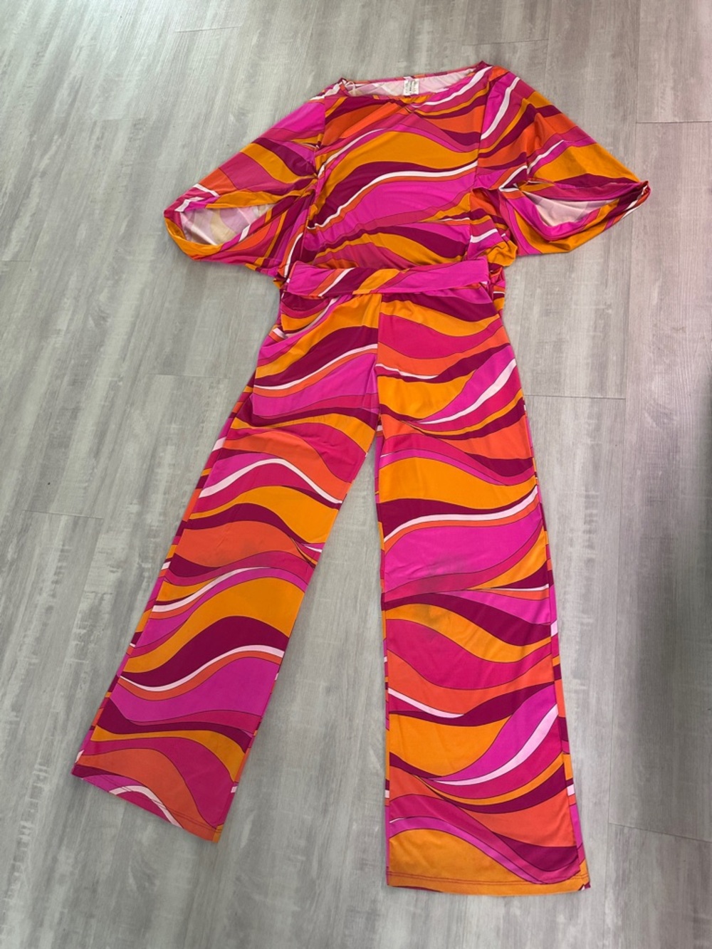 Trina Turk Pink & Orange Wave-Print Two Piece Set